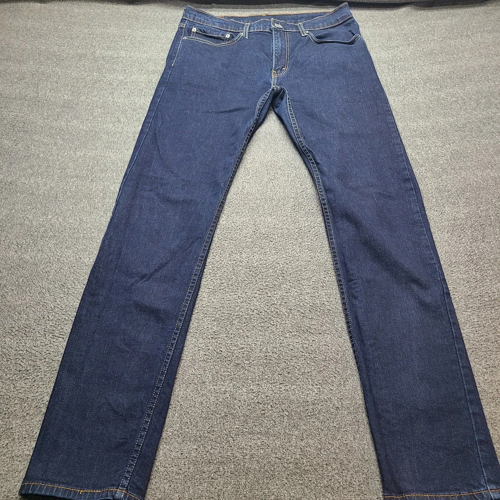 Levi's 502 Regular Taper Jeans Mens 34x36 Blue Excellent Dark Wash Denim